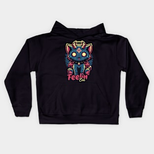 Feelin' Evil - Cute Cat Kids Hoodie